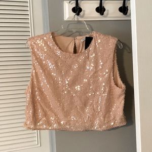 XL Blush, Sequin Top